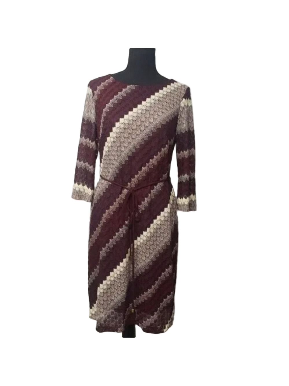 Established 1962 Maroon Crochet Lace Knit NWOT - Picture 2 of 7